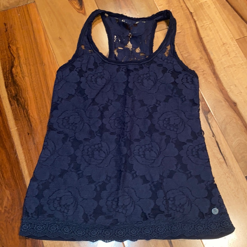 LIKE NEW- VINTAGE ABERCROMBIE KIDS LACE RACERBACK TANK- SIZE SMALL